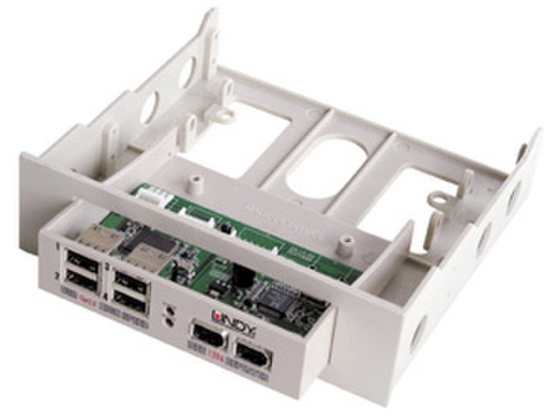 Lindy 4-Port USB / FireWire Internal Hub 480Mbit/s Grau Schnittstellenhub