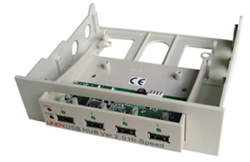 Lindy 4-Port USB Hub 480Mbit/s Grau Schnittstellenhub