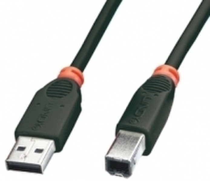 Lindy USB 2.0 A/B 3.0m 3м USB A USB B Черный кабель USB