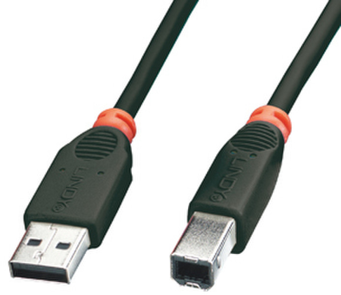 Lindy USB 2.0 A/B 0.5m 0.5м USB A USB B Черный кабель USB