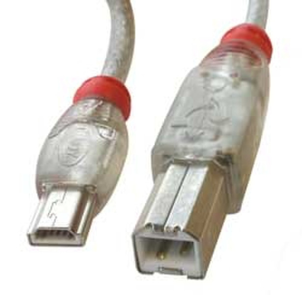 Lindy 0.5m mini-A/B USB Cable 0.5м Mini-USB A USB B Прозрачный кабель USB