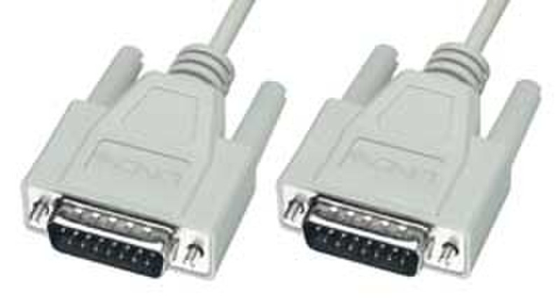 Lindy Synchronisation Cable (15DM/15DM), 0.5m 0.5м Белый сетевой кабель