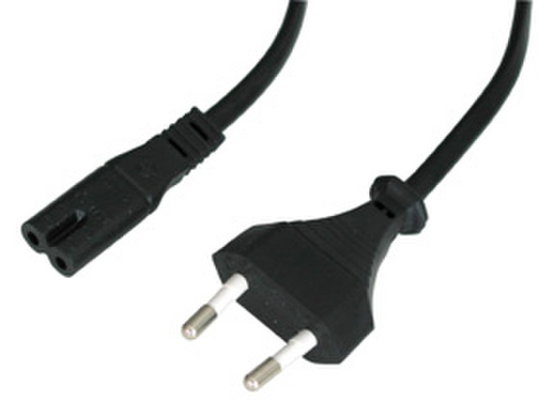 Lindy Power cord Euro plug, 5m 5m Black power cable