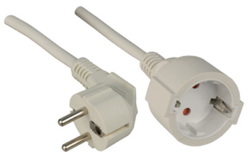 Lindy Schuko extension, 10m, White 10m White power cable