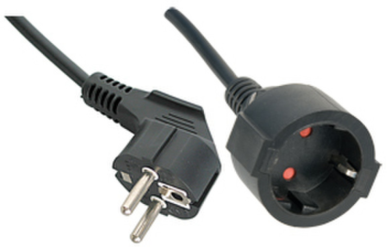 Lindy Schuko extension, 5m, black 5m Black power cable