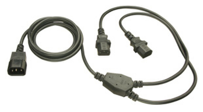 Lindy IEC Mains Power Y-Cable, 2 m 2m Grau Stromkabel