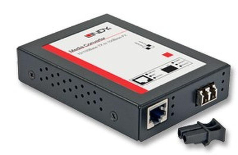 Lindy LC Fast Ethernet Fibre Optic Converter 100Mbit/s Netzwerk Medienkonverter