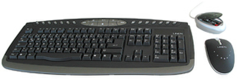 Lindy Wireless Desktop Беспроводной RF AZERTY Черный клавиатура
