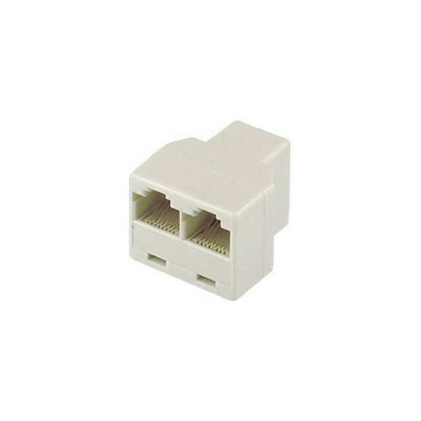 Jyh Eng Technology Triplex Modular Coupler White wire connector