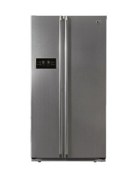 LG GR-B207FLQA freestanding 537L Grey side-by-side refrigerator
