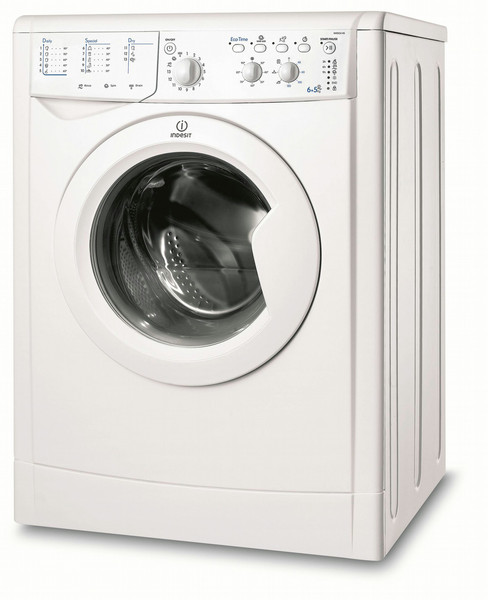 Indesit IWDC6145 Отдельностоящий Фронтальная загрузка B Белый стирально-сушильная машина