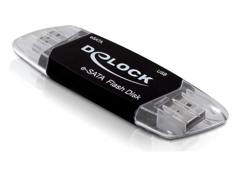 DeLOCK 64GB eSATA/USB Stick 64GB USB 2.0 Type-A Black USB flash drive