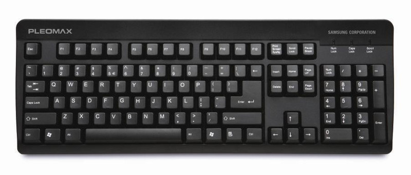 Samsung Pleomax PKB-720 Standart Keyboard USB+PS/2 QWERTY Schwarz Tastatur