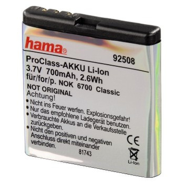 Hama ProClass Battery Lithium-Ion (Li-Ion) 700mAh 3.7V Wiederaufladbare Batterie