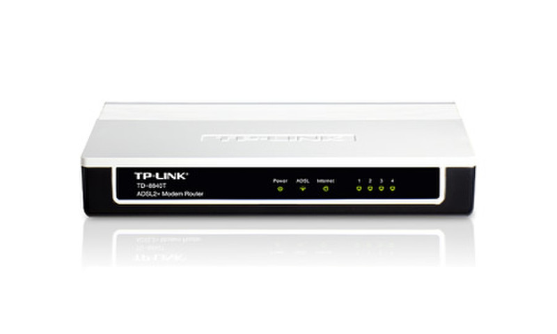 TP-LINK TD-8840T Подключение Ethernet ADSL Черный, Белый проводной маршрутизатор