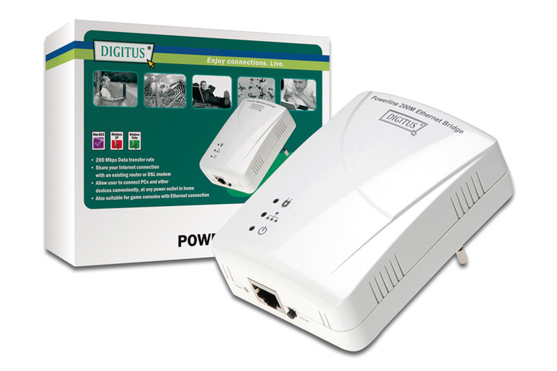 Digitus Powerline Ethernet adapter 200Мбит/с сетевая карта