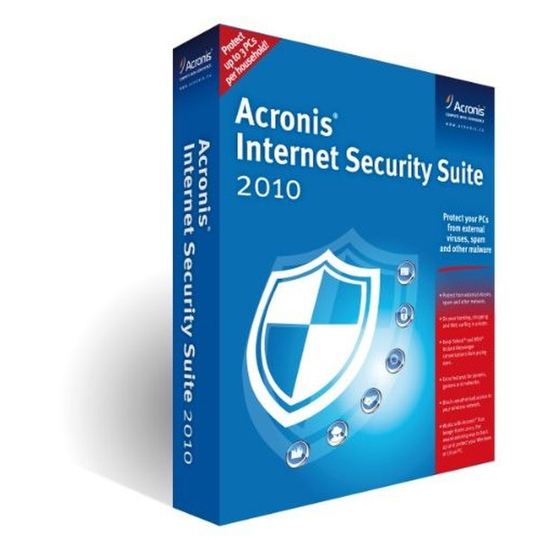 Acronis Backup and Security 2010 3user(s) German