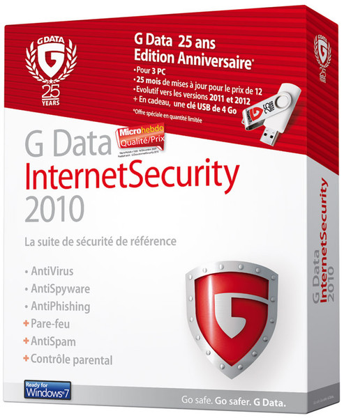 G DATA InternetSecurity 2010 FR (3PC) 25 Year Edition