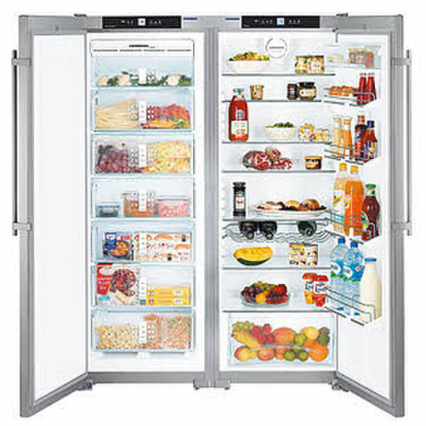 Liebherr SBSes 6352 Premium NoFrost freestanding 346L Stainless steel side-by-side refrigerator