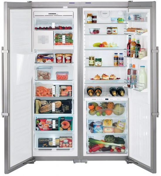 Liebherr SBSes 7273 PremiumPlus BioFresh NoFrost Отдельностоящий 355л Нержавеющая сталь side-by-side холодильник