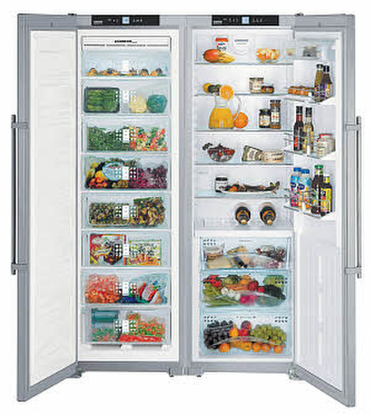 Liebherr SBSes 7253 Отдельностоящий 615л A++ Нержавеющая сталь side-by-side холодильник