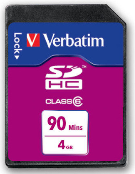 Verbatim HD Video SDHC 4GB 90mins 4GB SDHC memory card