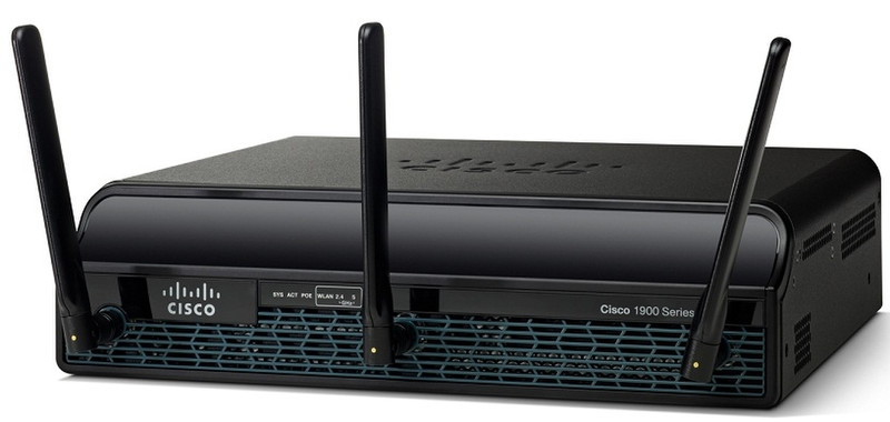 Cisco 1941W Dual-Band (2,4 GHz/5 GHz) Gigabit Ethernet Schwarz, Grau WLAN-Router
