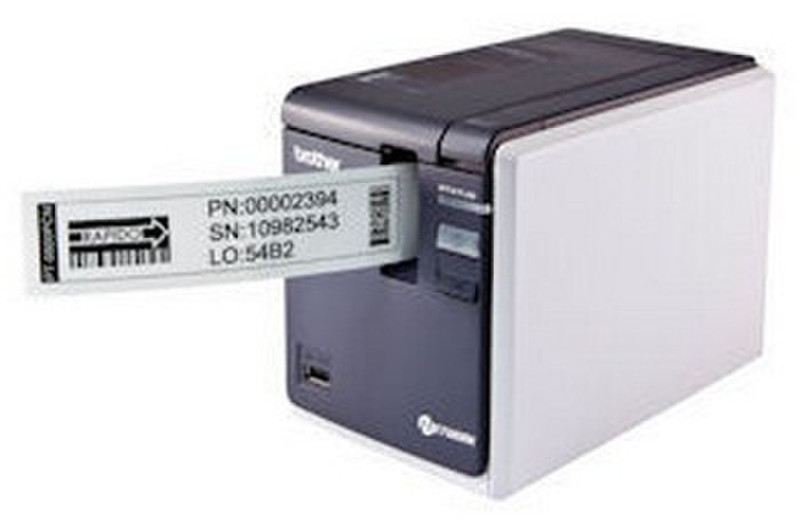 Brother P-touch 9800PCN Термоперенос 360 x 720dpi Черный, Серый устройство печати этикеток/СD-дисков