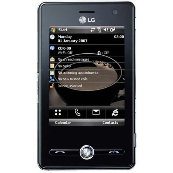 LG KS20 Одна SIM-карта Черный смартфон