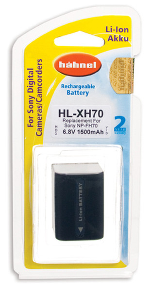 Hahnel HL-XH70 Lithium-Ion (Li-Ion) 1600mAh 6.8V rechargeable battery