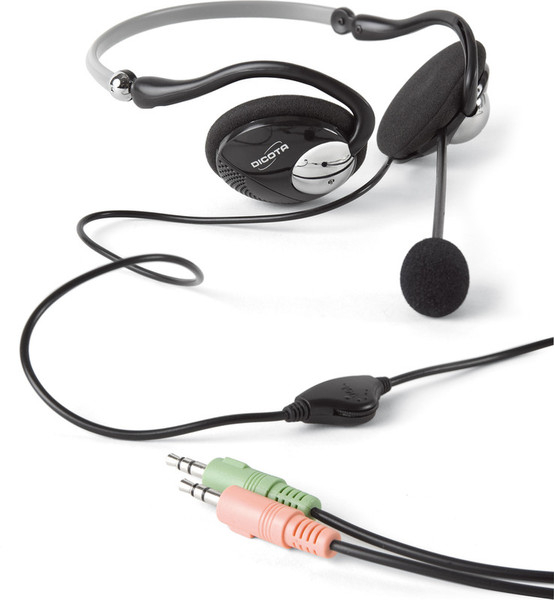Dicota Z23998Z Binaural Verkabelt Schwarz Mobiles Headset