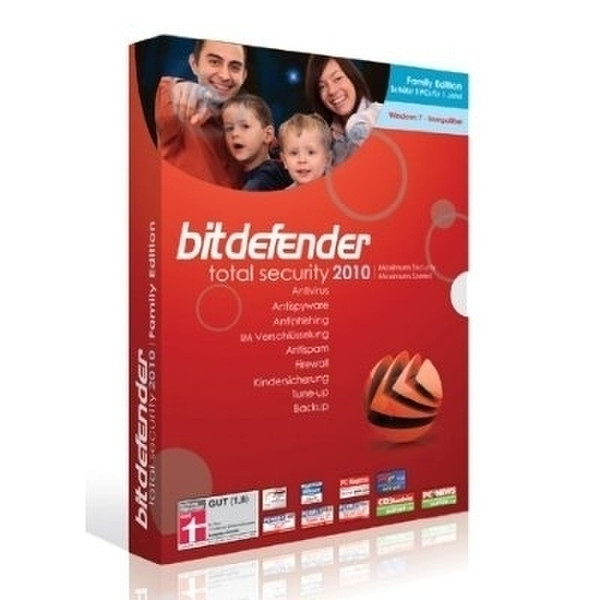 SOFTWIN BitDefender Total Security 2010 3user(s) 1year(s) German