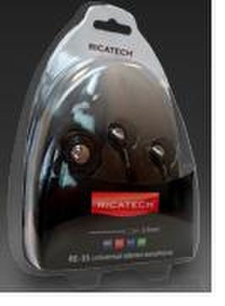 Ricatech RE-25 Стереофонический Проводная Черный гарнитура мобильного устройства