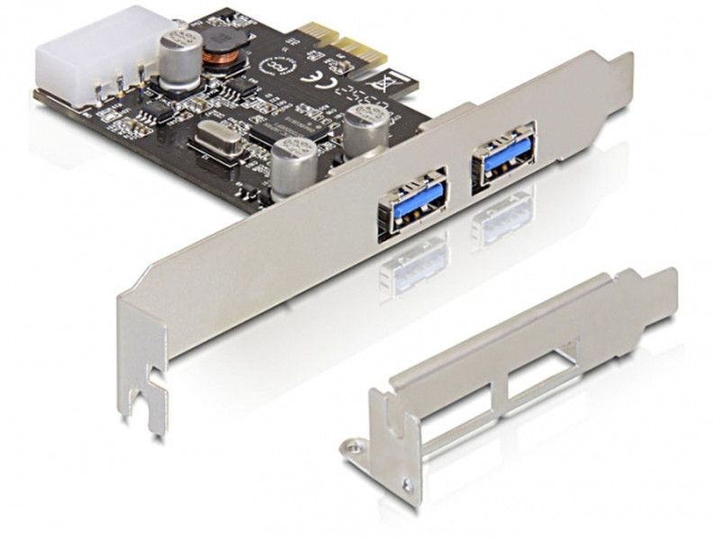 DeLOCK 2x USB 3.0 PCI Express card Eingebaut USB 3.0 Schnittstellenkarte/Adapter