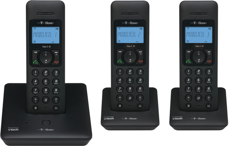 Telekom 40247230 DECT Anrufer-Identifikation Schwarz Telefon