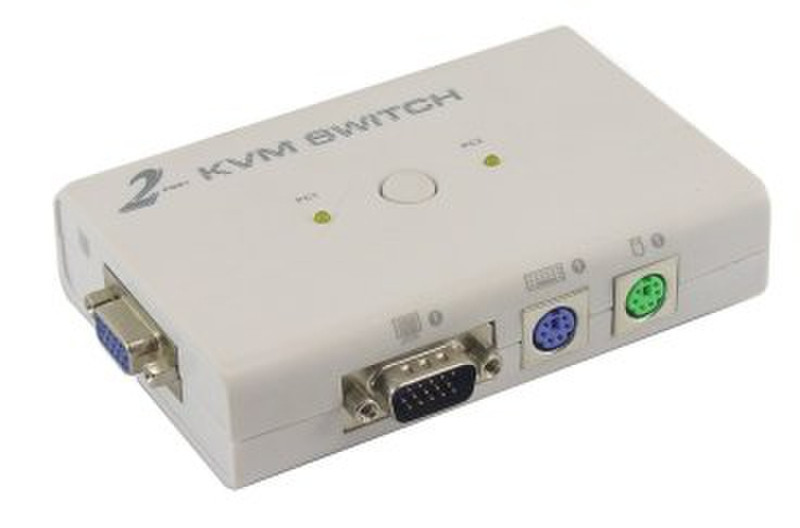Sedna 2 Port KVM Switch White KVM switch