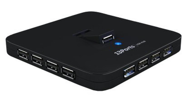 Sedna Desktop 13 Ports USB 2.0 Hub 480Mbit/s Schwarz Schnittstellenhub
