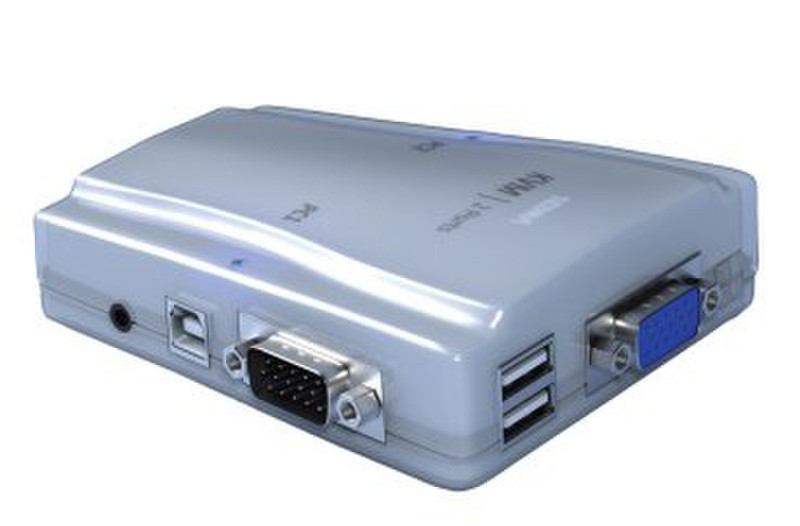 Sedna USB 2 ports KVM Switch Grau Tastatur/Video/Maus (KVM)-Switch
