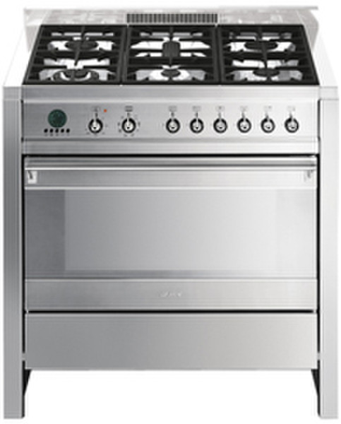 Smeg CS19-6 Отдельностоящий Gas hob Нержавеющая сталь кухонная плита