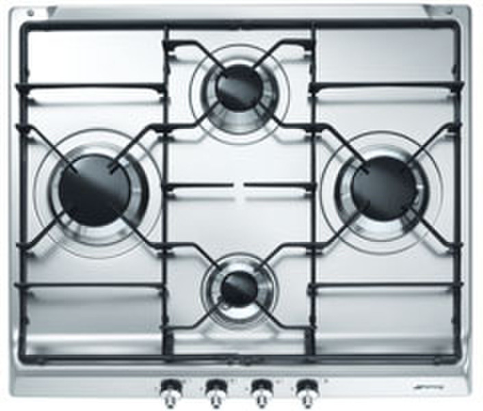 Smeg SE60S3 Встроенный Gas hob Cеребряный плита