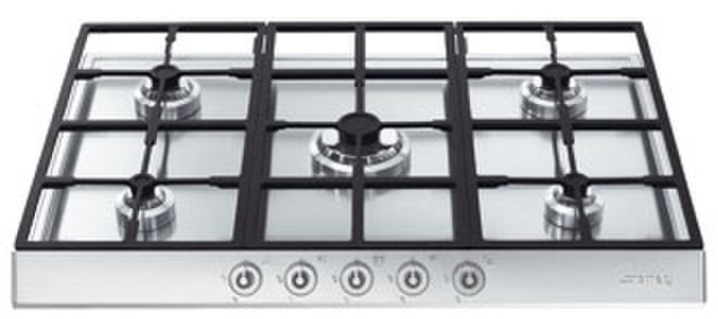 Smeg PTS725 Встроенный Gas hob Нержавеющая сталь плита