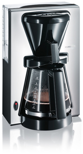 Severin KA5361 freestanding Drip coffee maker 1.4L 10cups Black,Silver coffee maker