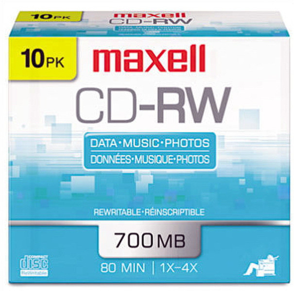 Maxell 345792 CD-RW 700MB 10pc(s) blank CD