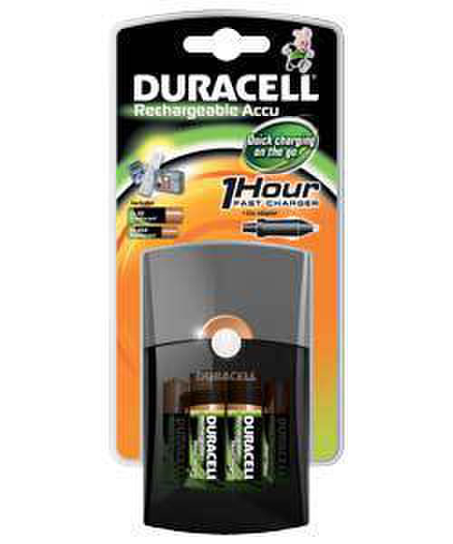 Duracell CEF26-EU Auto/Indoor Black battery charger