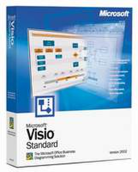 Microsoft Mk MS Visio Std 2002 SR1 NL CD W32