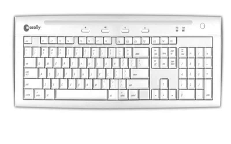 Macally Hi-speed usb 2.0 keyboard USB QWERTY Белый клавиатура