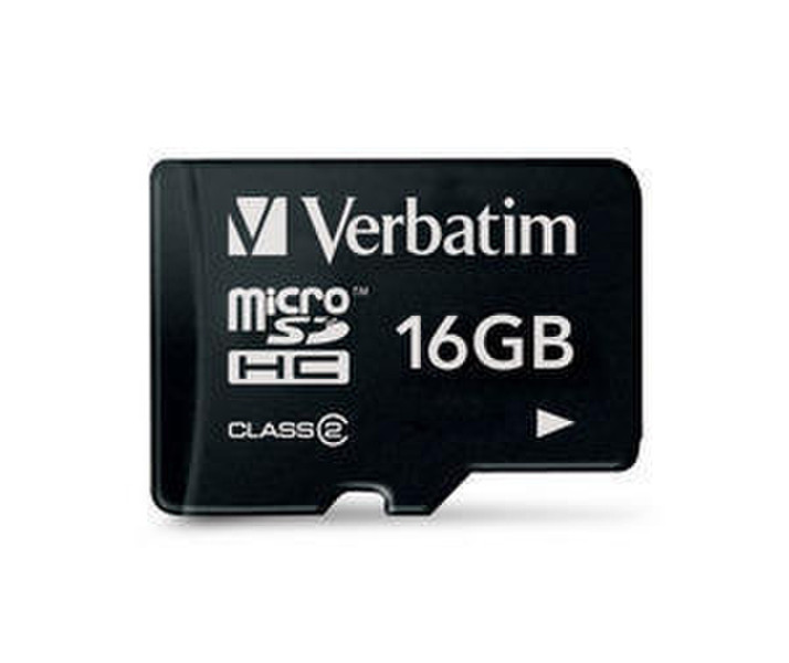 Verbatim Micro SDHC 16GB - Class 2 16ГБ MicroSDHC карта памяти