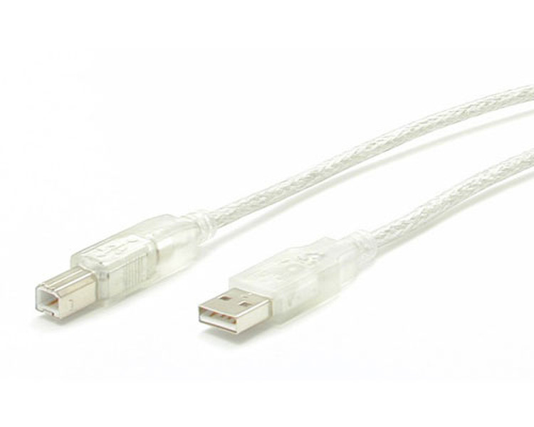 StarTech.com 10ft Transparent USB 2.0 Cable 3.05m USB A USB B Transparent USB Kabel