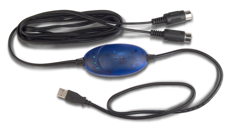 Pinnacle 8250-10005-41 USB MIDI Black,Blue cable interface/gender adapter