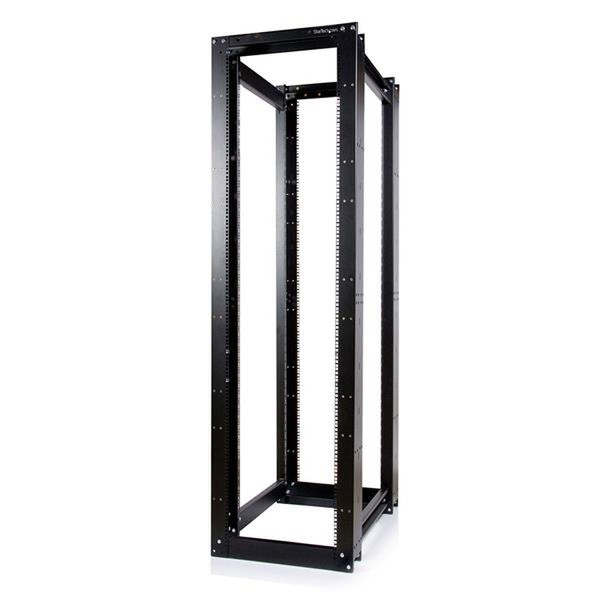 StarTech.com 45U 3300lb High Capacity 4 Post Open Server Equipment Rack - Flat Pack